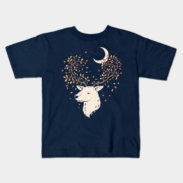 Lovely Deer Kids T-Shirt by triagus